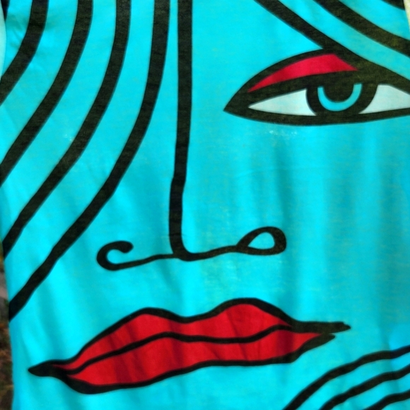 RARE Y2K vintage Custo Barcelona Picasso inspired shirt- womens size 2/Small - Picture 2 of 6